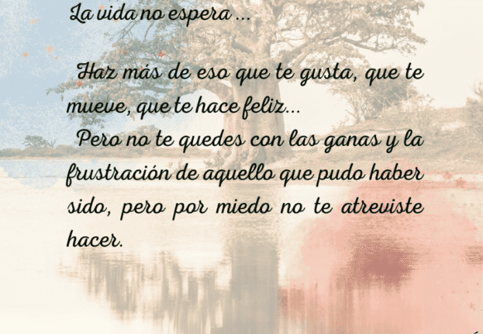 Vive hoy, el mañana no está garantizado